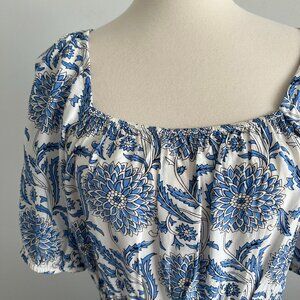 Talbots floral print blouse.  Size M